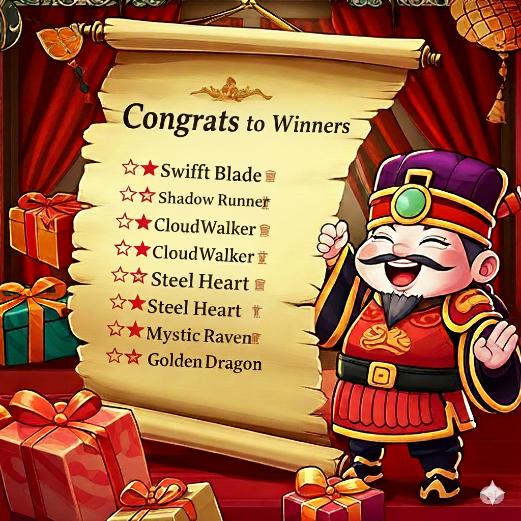 [GM News] Three Kingdoms Quiz Event Winners!